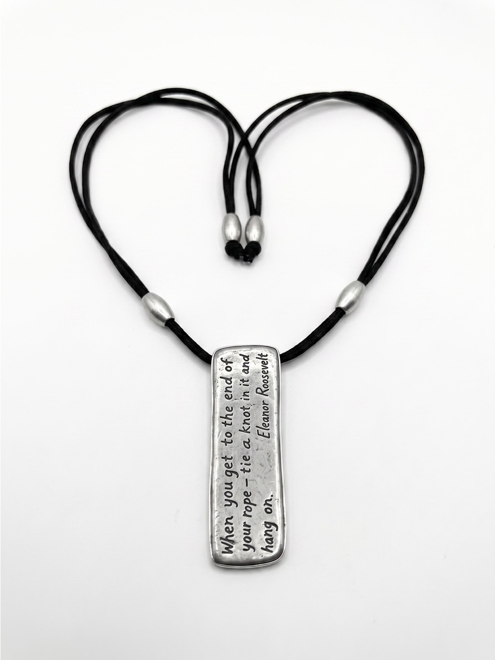 Poetic Inspirational Quote Pendant Necklace Adjustable Cord NWOT - Picture 2 of 4
